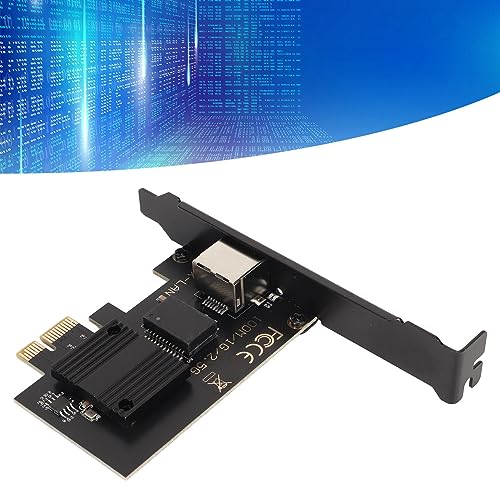Tarjeta de red PCIe, adaptador Ethernet Gigabit 2.5G con chip I226-V, tarjeta LAN PCI Express para escritorio para gaming y servidor, con soporte de perfil bajo miniatura 3
