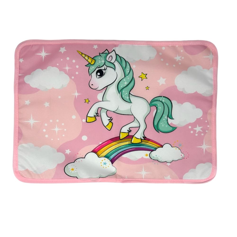 Unicorn Waterproof Fabric Placemat, Table Placemat, Washable and Heat Resistant, Non-Absorbent, 40 x 30 cm, 100% Polyester