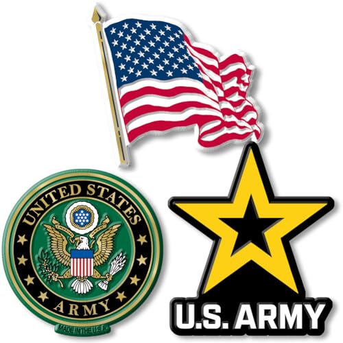 Set de 3 imanes de ejército U.S. Army de goma vintage miniatura 1