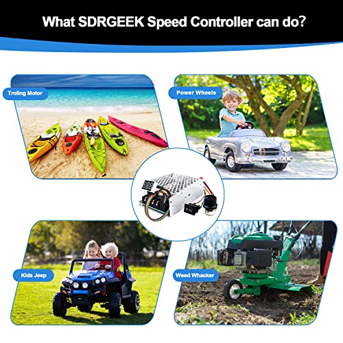 Pwm Dc Motor Speed Controller, Dc10-55V/40A Max 60A Stepless Dc Motor Speed Controller With Forward-Brake-Reverse Switch Adjustable Potentiometer And Led Display,Continuous Current 40A #TOP5