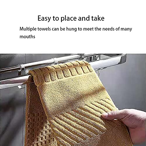 Toallero de baño de acero inoxidable con estante de pared de 60 cm 4