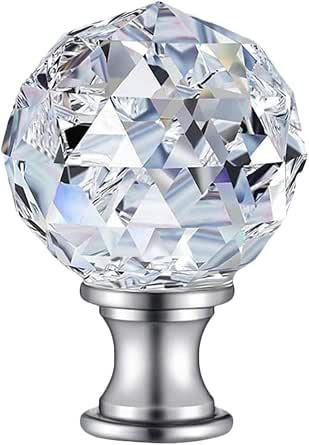 OSALADI Crystal Lamp Finials Diamond Finials for Lamp Shade Clear Lamp ...