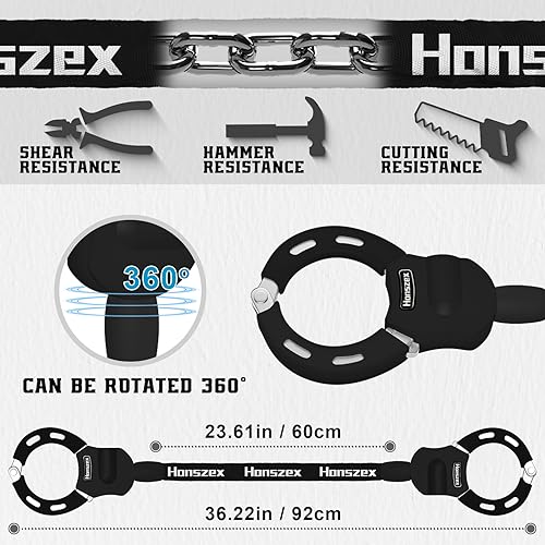 Image of Electric Scooter Lock 36.22 inch with Waterproof Bag & Phone Holder