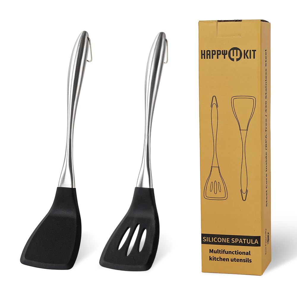 2-teiliges Pfannenwender-Set, Pfannenwender, Küchenutensilien, Kochutensilien, ideales Kochgeschirr für Fisch, Eier, Pfannkuchen