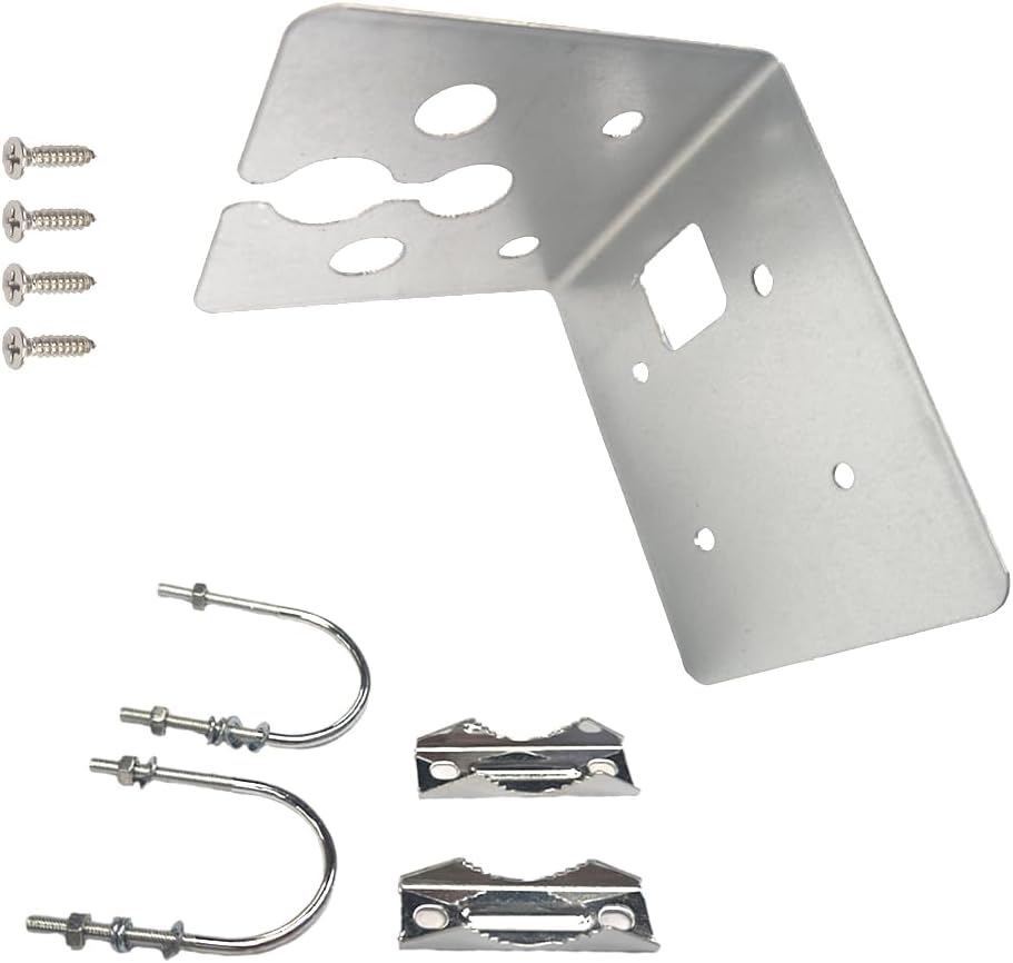 Maswell L Bracket Antenna Mount for Home Outdoor Antennas, Thickened and Stronger, Supports Antenna Screw Sizes M28.5 to M10, Usable Sizes M27.5 to M9, Suitable for Pole and Wall Mounting