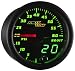 MaxTow Double Vision 60 PSI Turbo Boost Gauge Kit - Includes Electronic Pressure Sensor - Black Gauge Face - Green LED Illuminated Dial - Analog & Digital Readouts - for Diesel Trucks - 2-1/16" 52mm