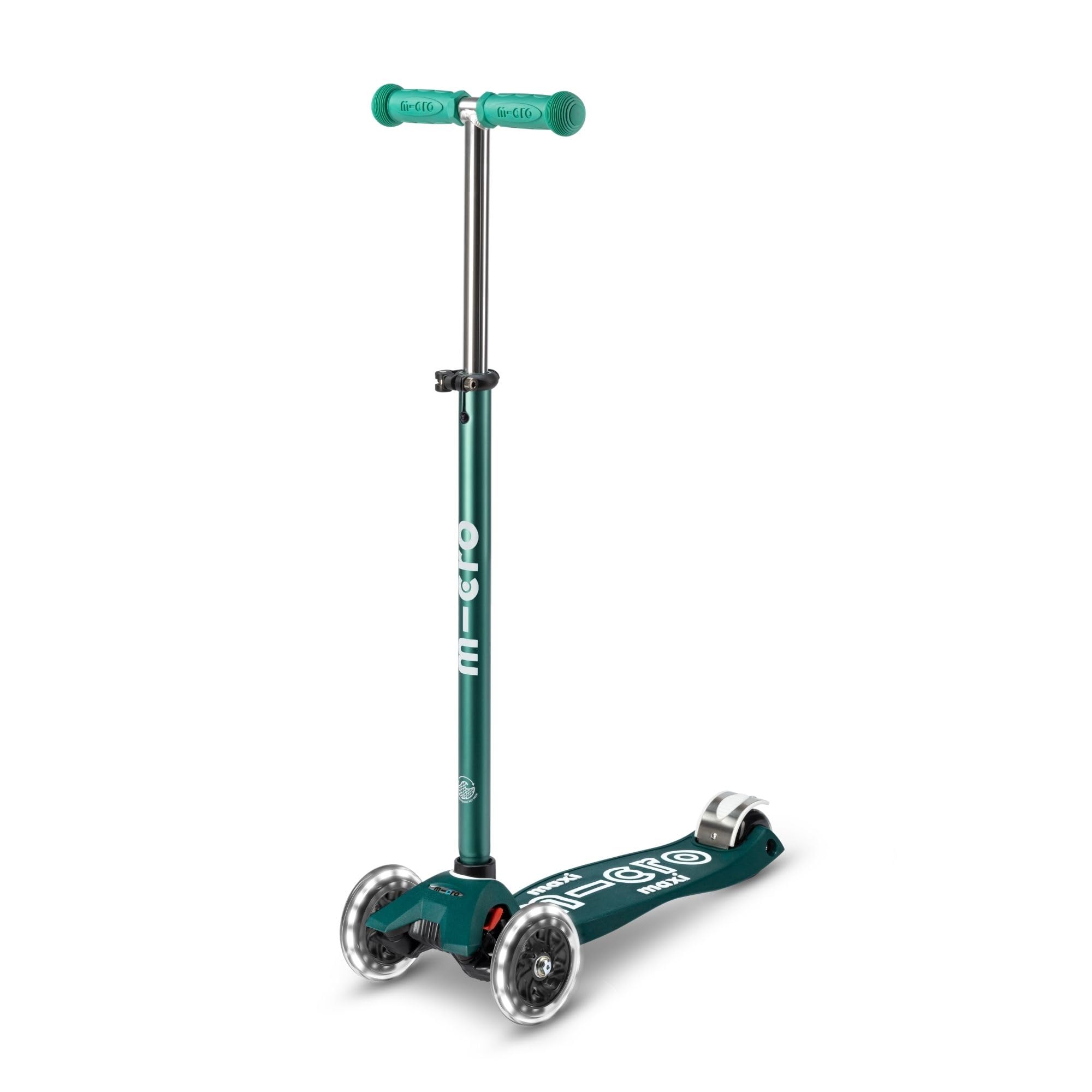 Micro | Trottinette Enfant Maxi LED Deluxe | Trottinette 3 Roues | Bandes Réfléchissantes | Roue Lumineuses | 5-12 Ans