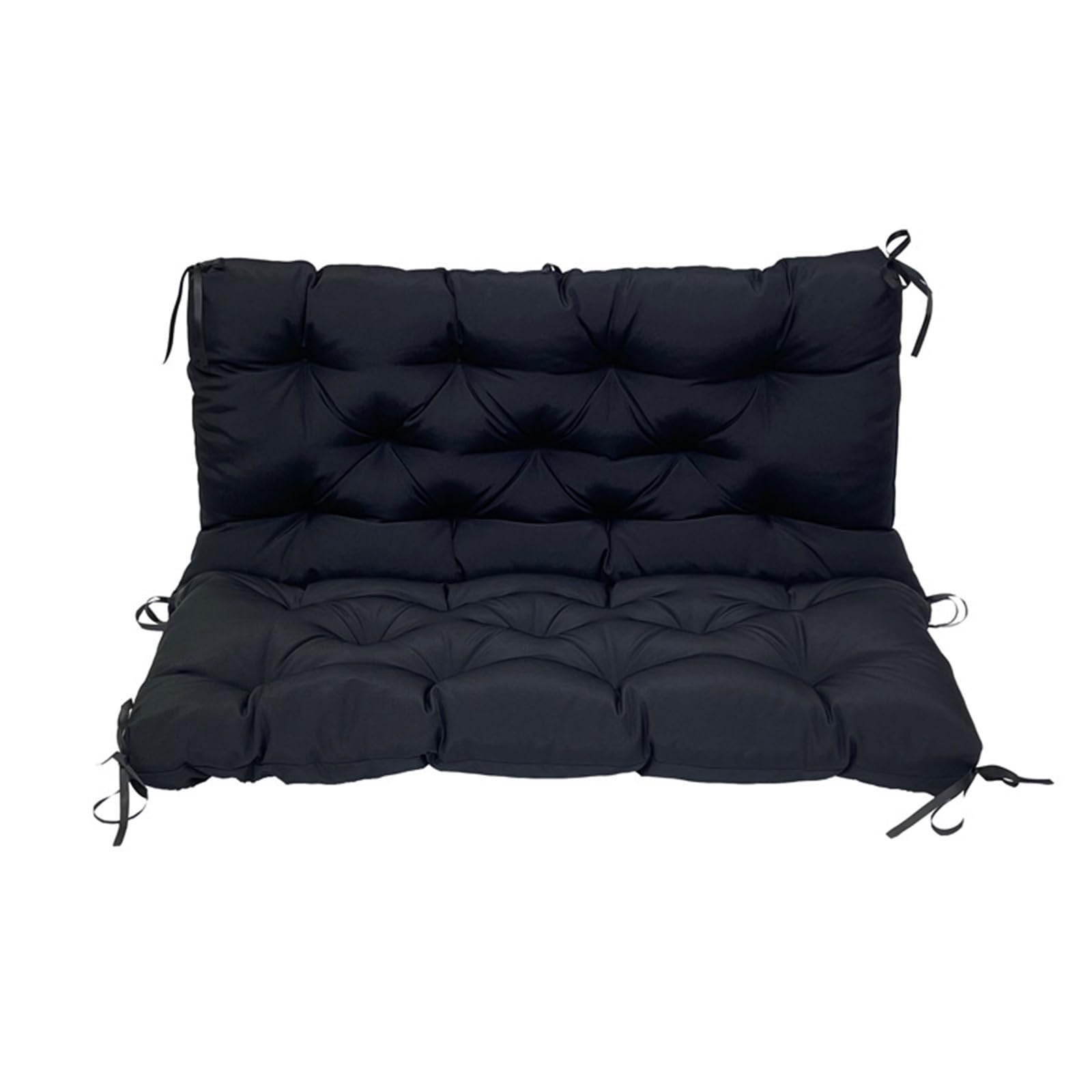 ENWIND Porch Swing Cushions, Outdoor Replacement Cushions 3 Seater with Backrest, Waterproof Bench Cushion with Ties for Patio, Porch, Garden, Backyard