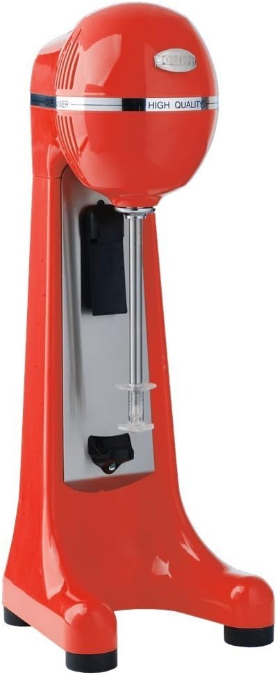 Johny Frappe Maker - 400 Watt 2 Speed Commercial Drink Mixer – Electric Milk Shake Maker/AK/2-2T-ECO-PR (Red)