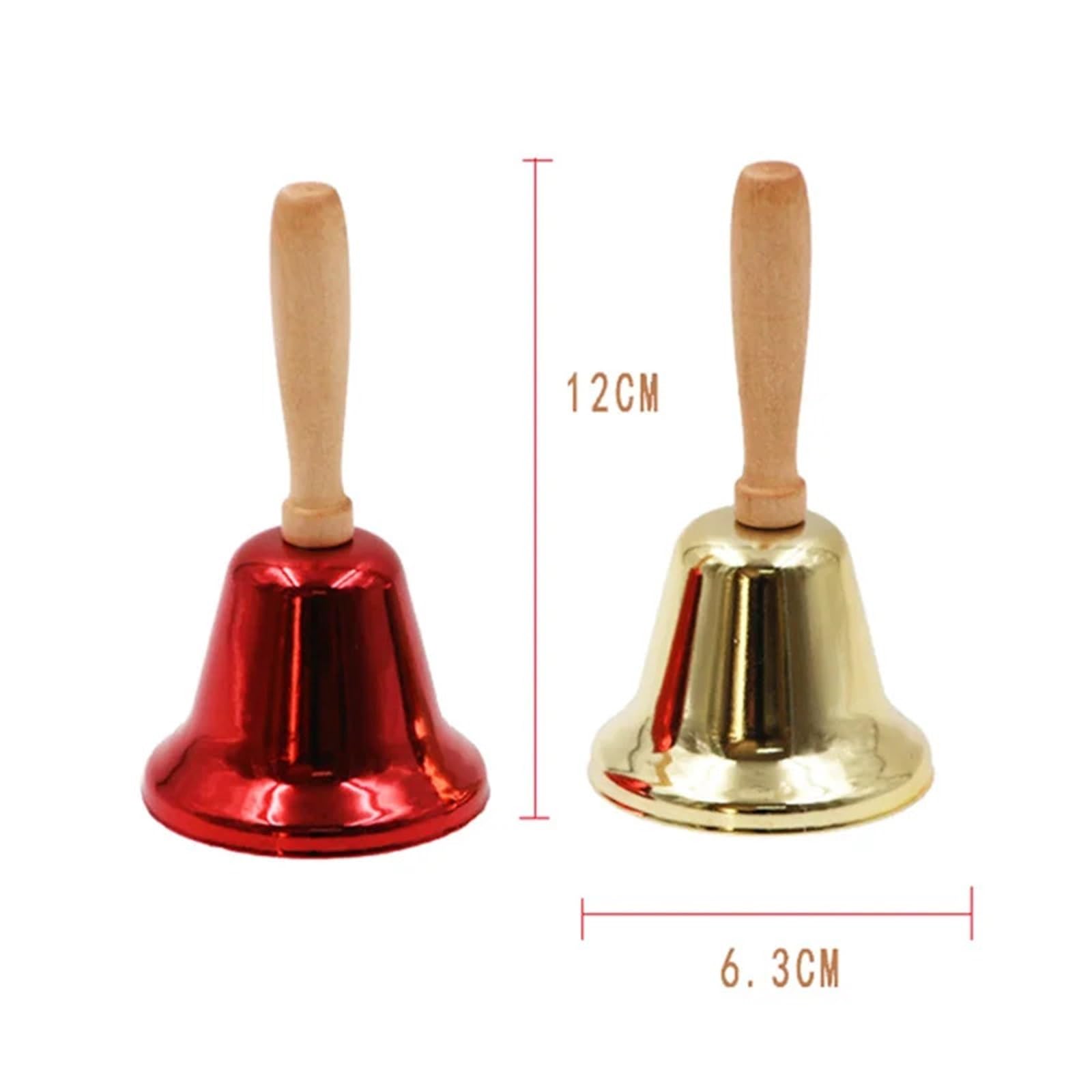 5 pezzi Campanelli natalizi a mano di Babbo Natale Jingle Bells scolastici Forniture for servizi chiamata al ristorante Decorazione Per Ristorante(Silver)
