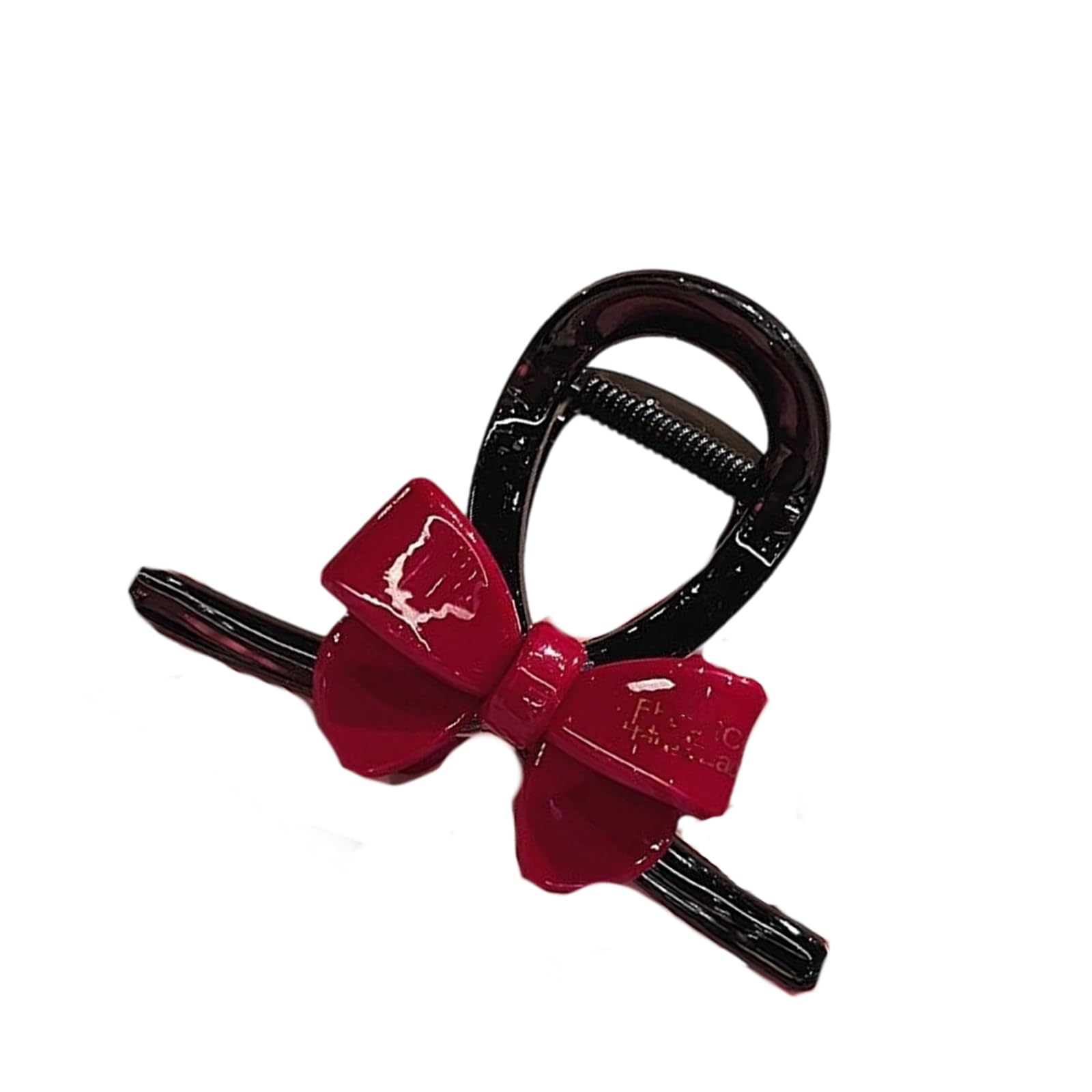 YUXITA Elegant Acetate Bowknot Hair Clip For Women 8cm Length Hair Accessory With Multiple Color Option Grey Blue Red