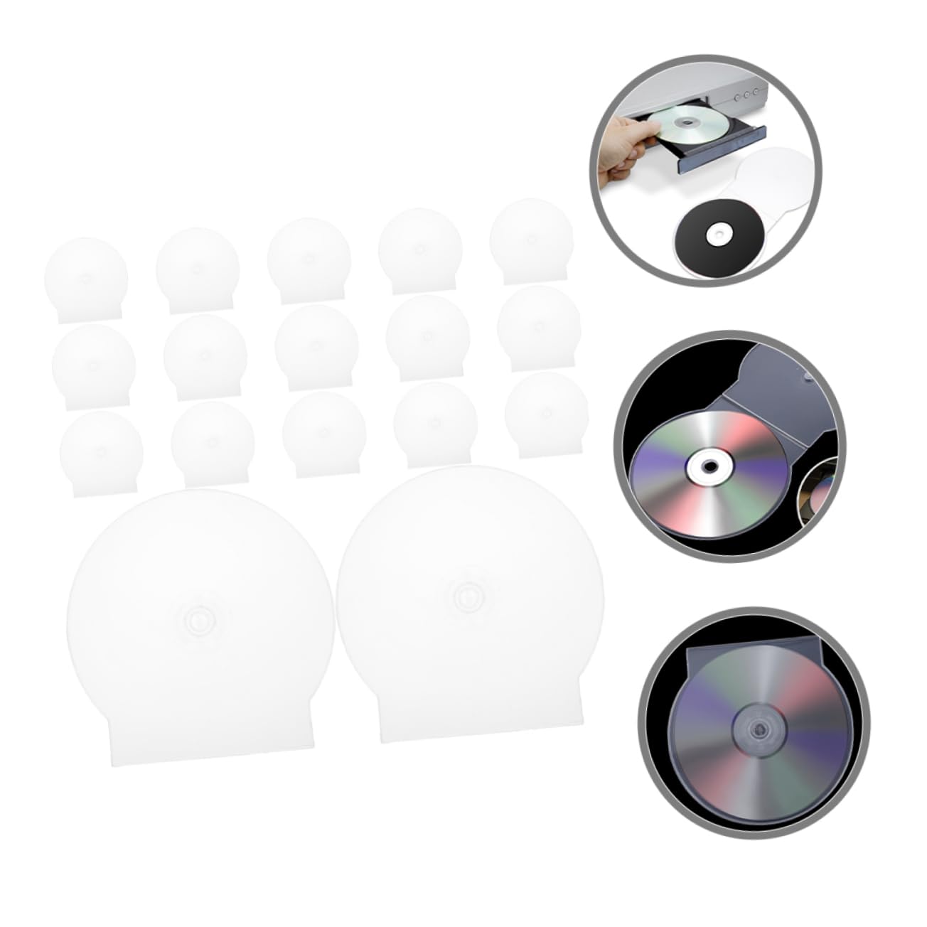 Custodia in Plastica Trasparente Per Cd e Dvd Singoli, Porta Cd Leggero e Portatile, Confezione Da 50 Pezzi, Per Viaggi, Auto e Archiviazione Domestica