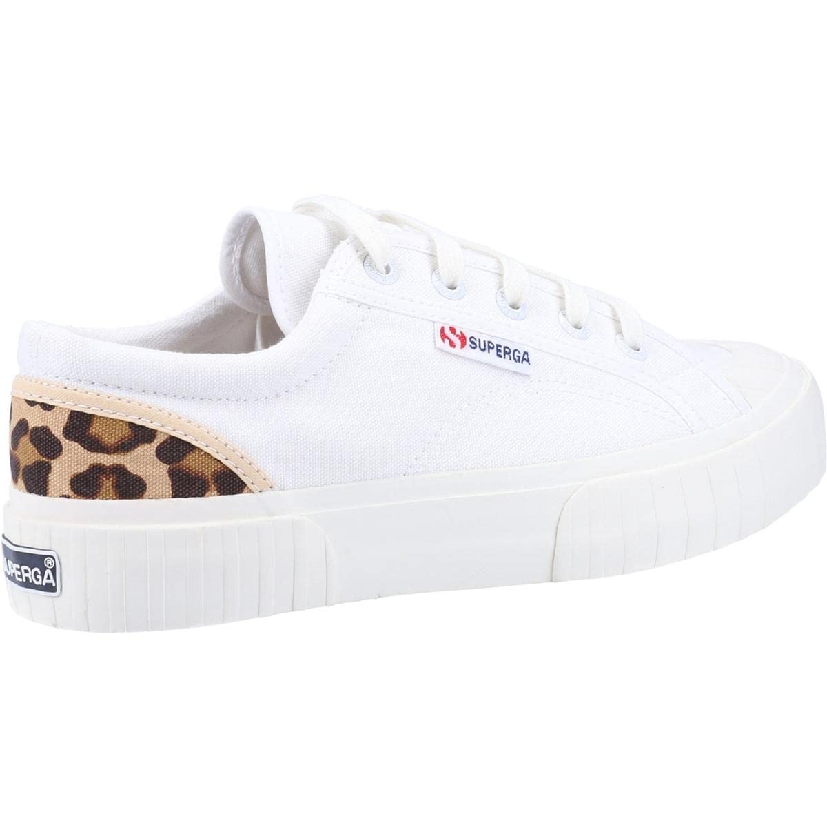 Superga 2630 Stripe PAD Leopard Damen Sneaker Weiß/Leopard