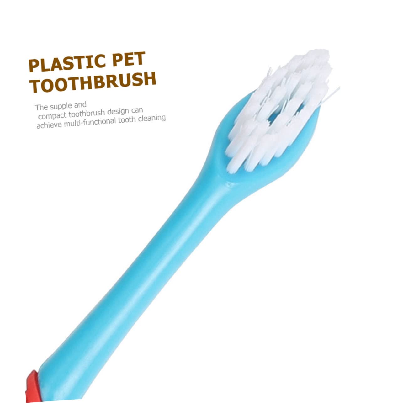 Mipcase 12pièces Brosses à Dents Pour Animaux De Compagnie De Brossage Pratique Nettoyage Buccal Pour Chiens Et Chats Design à Double Extrémité Tête Petite Pour Accès Facile