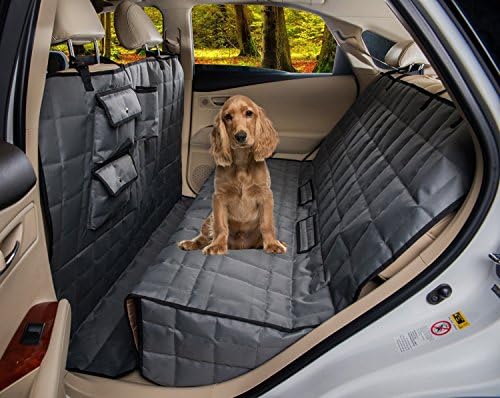 Homeyone Total Coverage Waterproof Dog Pet Travel Back Seat Cover Pad (Grey)