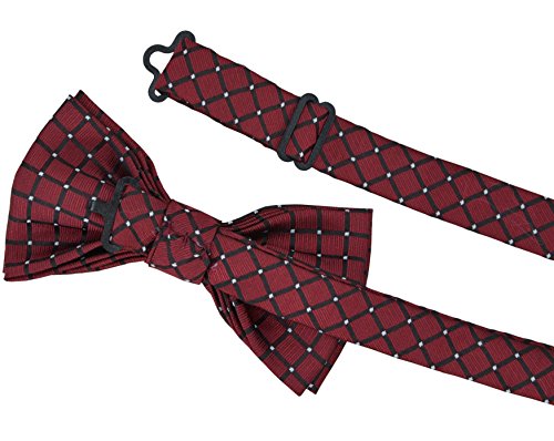 Image of Bow Tie for Men & Boys, Pre-Tied Bowtie Adjustable 9-18in, for Formal Tuxedo, Prom Party, Wedding