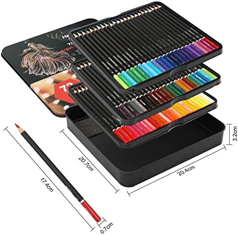 Halobios 72 Colouring Pencils Set, Professional Watercolour Pencils Crayons Set for Adults Students Artists Colourists, Art Supplies Drawing Pencils for Sketching Colouring Drawing Blending Layering