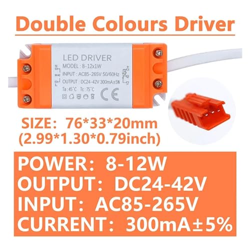 Transformateur LED double couleur 300mA variable AC 85-265V stable - 2