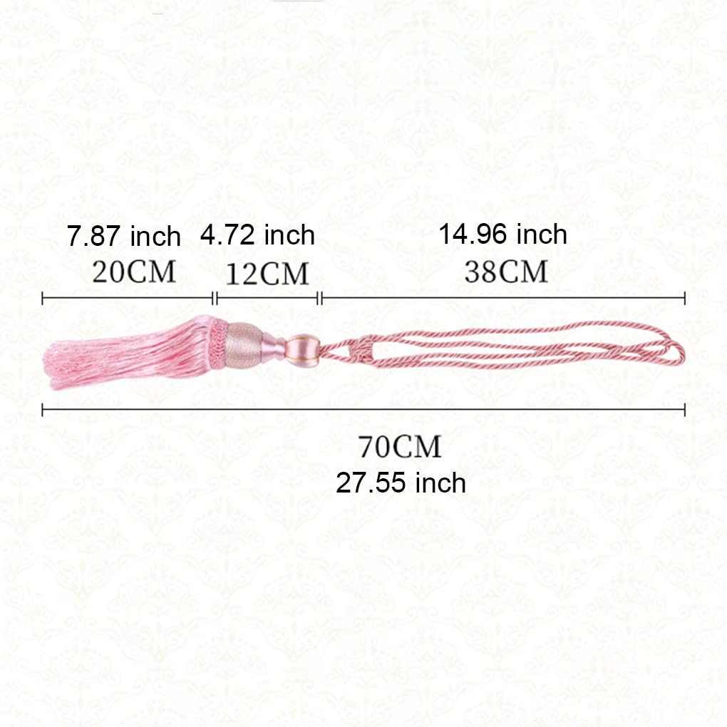 Lot de 5 rideaux à pompons polyvalents pour décoration de chambre, facile à entretenir, en polyester durable, accessoires de chambre, décoration de la maison, doré 1