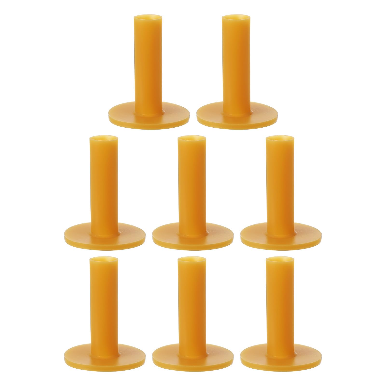 PATIKIL Rubber Golf Tee, 8 Pack 2.6 Inch Golf Practice Tees Training Driving Range Tee Stable Golf Ball Holder for Outdoor Indoor Hitting Mat Golf Mat, Yellow — image 1