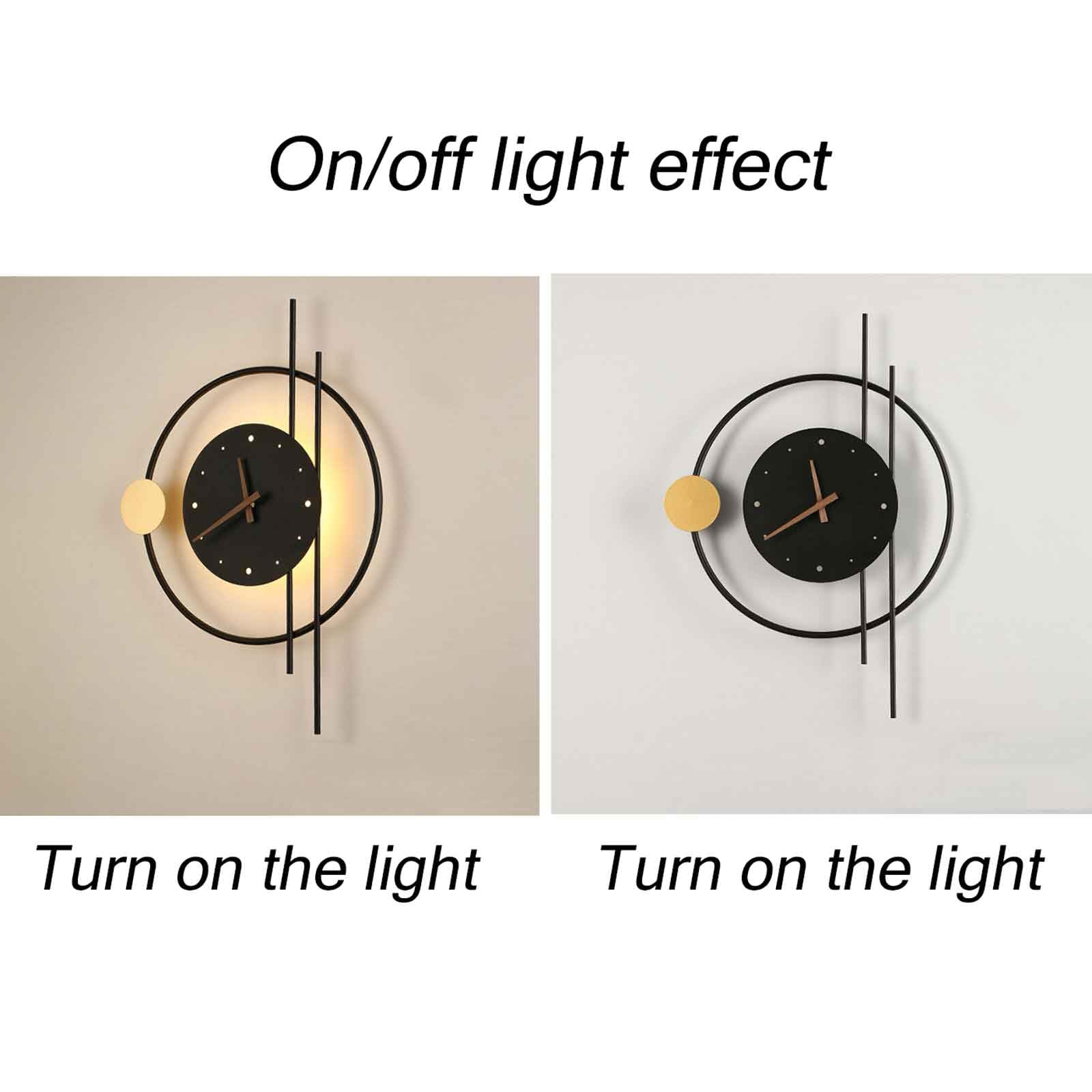 Fond nordique horloge murale murale applique murale décoration intérieure lampe murale LED LED MUR INDOOR LUMIÈRE CRÉATIVE CHOILON CONCEPTION MUR LAMPE MUR POUR LA CHAMBRE POINTER LE POUR 3000K