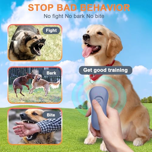 Image of Dog Bark Deterrent Device,Anti-Barking Device,Up to 15Ft Long Range & Rechargeable Bark Control,Stop Barking Dog Devices,Safe for Dogs Training,Indoor & Outdoor(Purple)