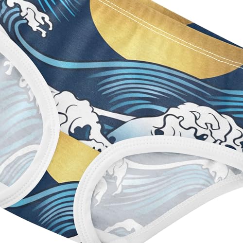 Japanese Art Toddlers Underwear Floral 2t Cotton Little Girl Panties Funny Undies Kids Briefs4