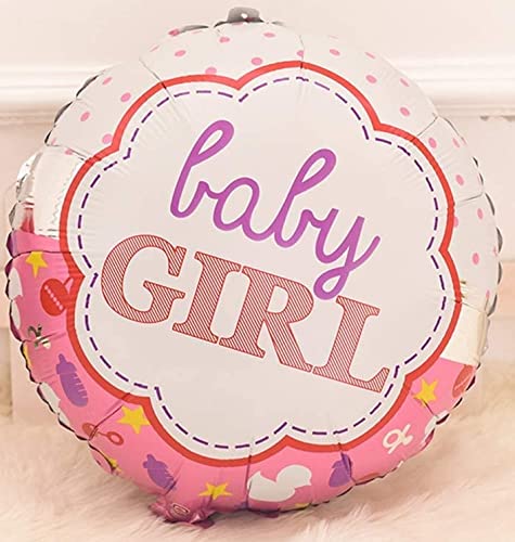 Image of Baby Girl Round Foil Balloons Pack of 6