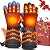 MADETEC Heated Gloves for Men Women Winter Gloves Heated Ski Gloves with Rechargeable Battery Warm Thermal Gloves Outdoor for Skiing Snowboarding Hunting Cycling Skating Hiking, Black(XXLarge)