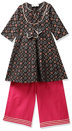 Image of Bitiya By Bhama Girl's Cotton Blend Kurta & Palazzo
