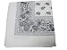 Bandanas by the Dozen (12 units per pack, 100% cotton) [White Paisley]