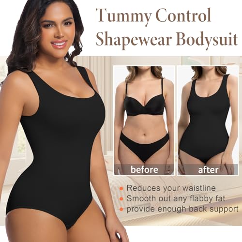 Image of ONEW Womens' Waist Trainer Seamless Bodysuit For Women Tummy Control Shapewear Bodysuit