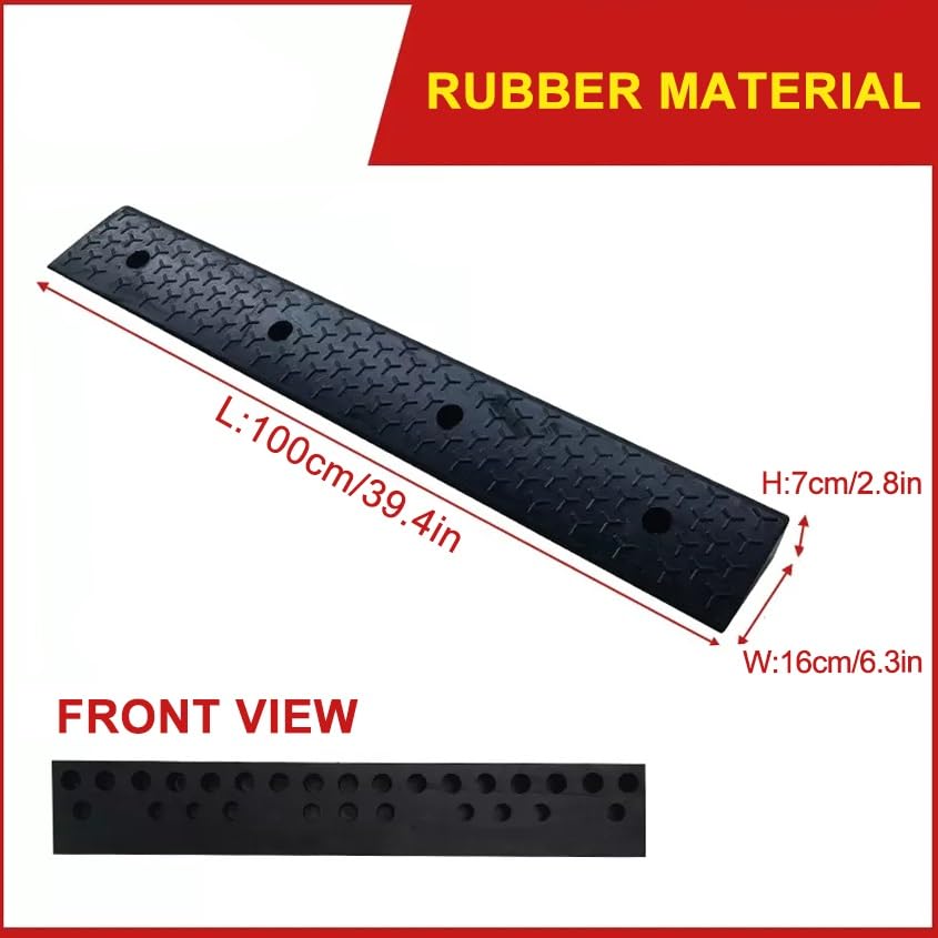 Rampe for Auto, Rampa Portatile, con Vite, Adatta for la Transizione della Soglia, Comoda for Il Lavoro e Il Passaggio dei Robot Spazzanti(7cm/2.8in)