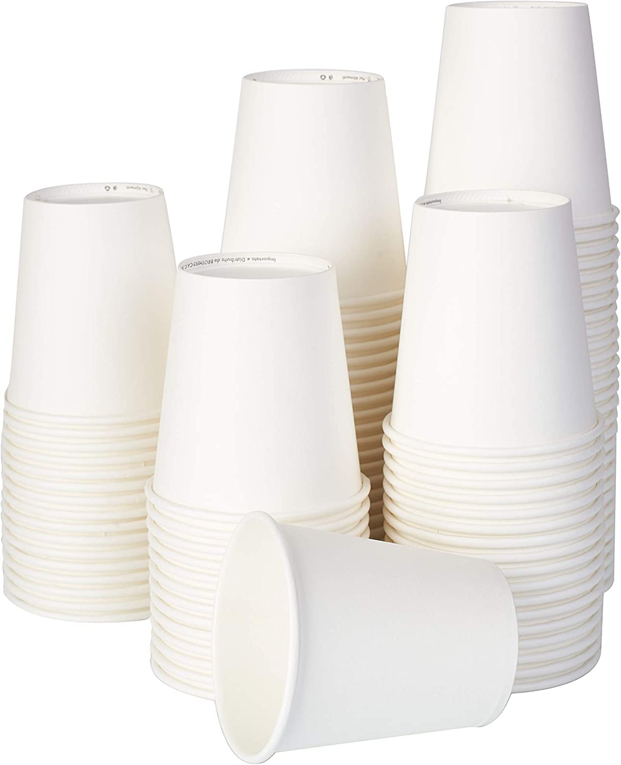 Terryshop74® 100 bicchieri cocktail bevande cappuccino 210 ml eco friendly usa e getta bio compostabili bio degradabili bevande calde e fredde, bianco