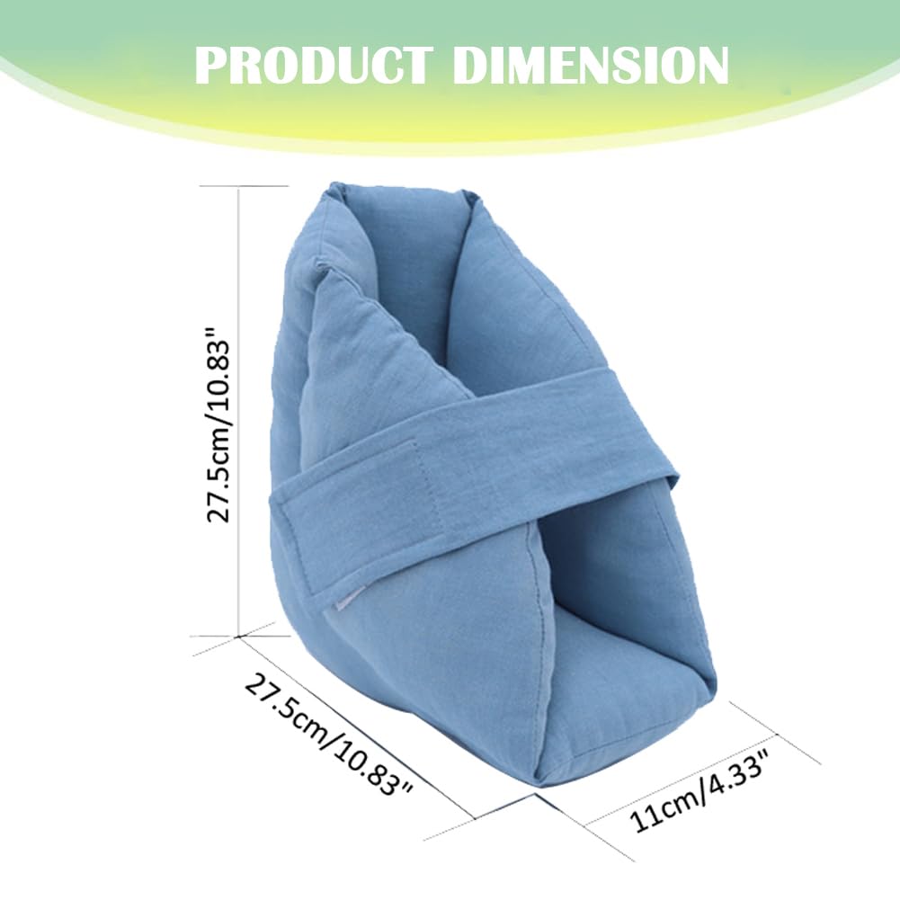 2 cojines protectores de talón, almohada de apoyo para pies sin carga, alivio del dolor de úlceras y úlceras, suministros de recuperación de cirugía para ancianos postrados en cama,