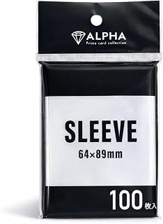 カードショップALPHA カードスリーブ レギュラーサイズ 64×89mm クリア OPP素材 キズ防止 保護用 100枚（100枚×1袋）