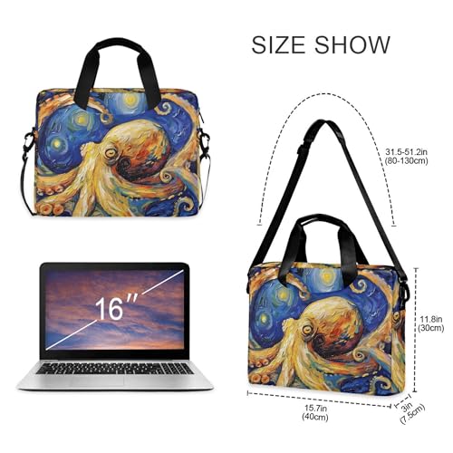 ALAZA Octopus Starry Sky Funda Maletín para Laptop 13-15.6" miniatura 4