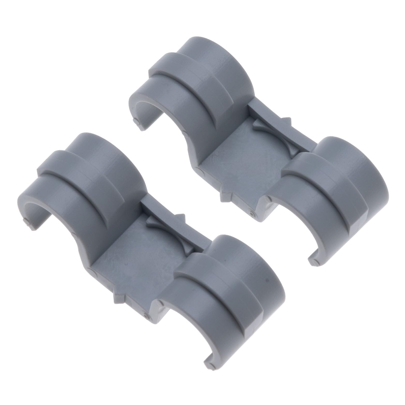Keple 25Mm Double Conduit Clips, Saddle Clamp For 25-28 Mm Pipes – Plastic Fittings For Rigid And Corrugated Tubes – Gas Nailer Compatible – Wall & Floor Mounts, Snap-On Cable Brackets, Fixings (25 Pcs)