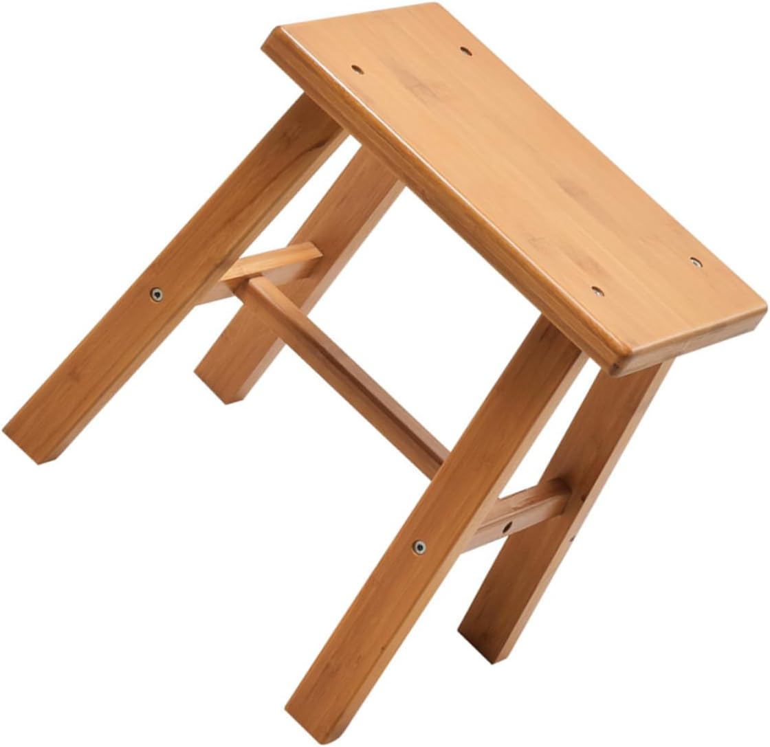 Portable Bamboo Low Stool for Boys and Girls Non-Slip Home Bathroom Step Stool for Children Easy to Carry Lightweight Design