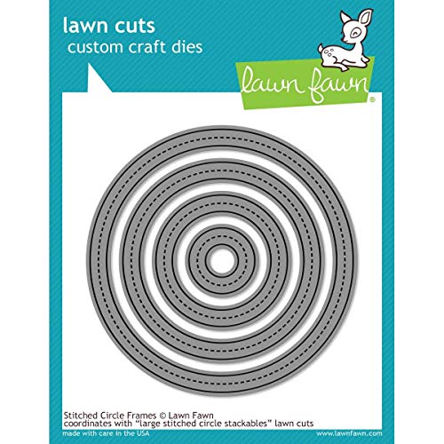 LAWN FAWN Stitched Circle Frames Lawn Cuts Custom Craft Die