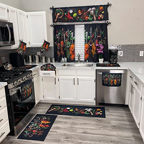 Upnupco Artistic Colorful Pot Holders - Unique & Cute - Soft & Safety - Quilted & Padded - Heat Resistant - Beautiful Pot Holders - Pot Holders - Spicy Pot Holders 2 Pieces - 7" X 7" X 1/3" #TOP2