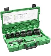 Greenlee 7238SB Slug-Buster Knockout Punch Kit with Hex Ratchet Wrench, 1/2" to 2" Punches, and 7...