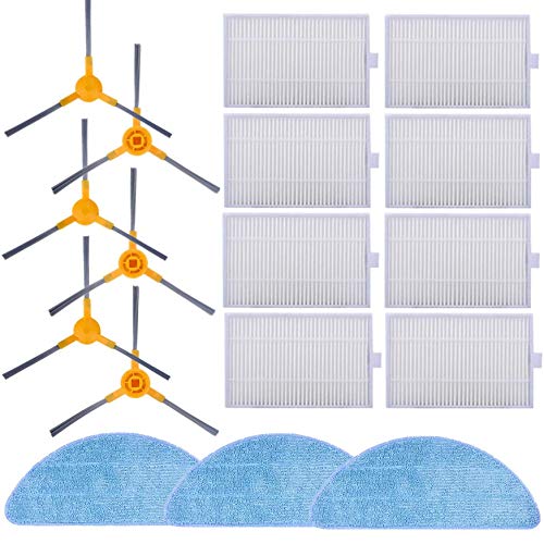 Sweet D Repuestos Compatibles con Proscenic 830T 820S 820T 800T - 8 Filtros 6 Cepillos Laterales 3 Paños