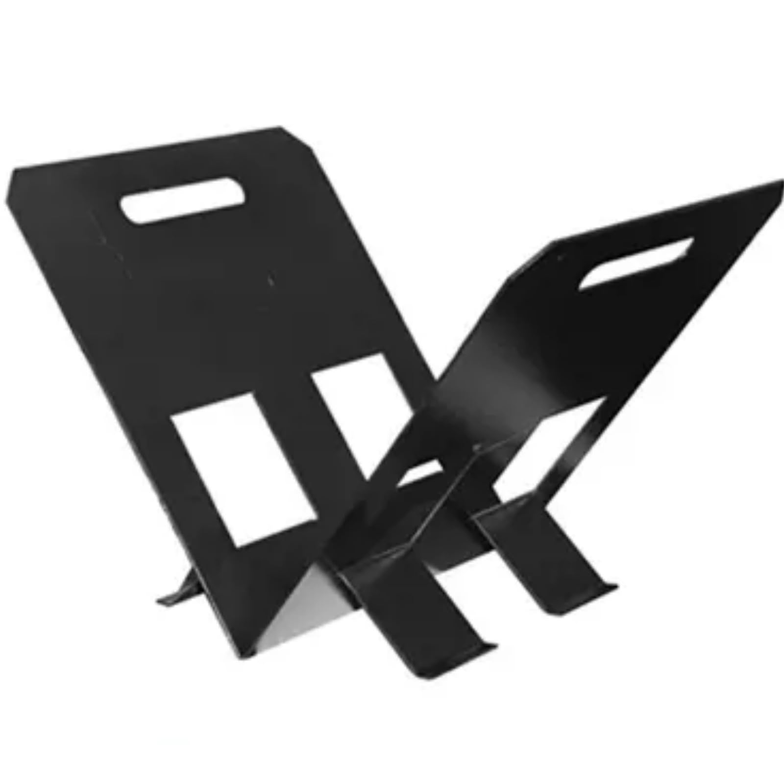 Portalegna Contenitore in Acciaio Verniciato con Manici Ideale per Stufe e Caminetti Design Moderno a Rivista 38x20xh27 cm
