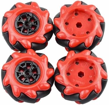 Mecanum Tekerlek Seti 60mm-K - K rm z  4 Adet