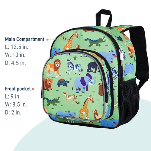 Wildkin 12-inch Kids Backpack – Padded, Adjustable, Ideal for Daycare & Travel - Wild Animals4