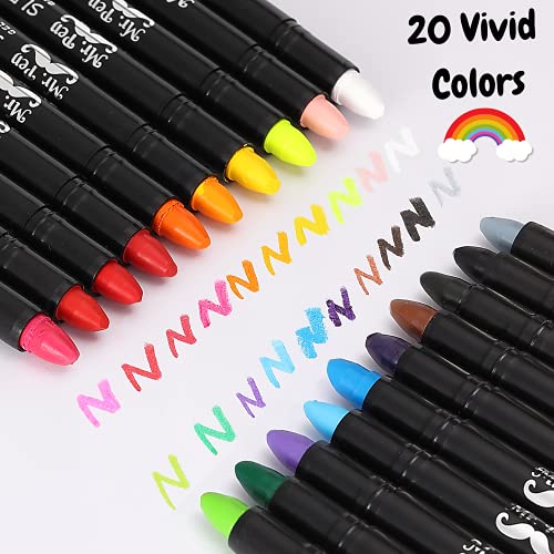 Mr. Pen- Washable Gel Crayons, Assorted Colors, 20 Pack, Non-Toxic Twistable Gel Crayons, Silky Crayons For Coloring Book, Gel Crayons For Bible Journaling, Gel Crayons For Kids, Artist Crayons #TOP1