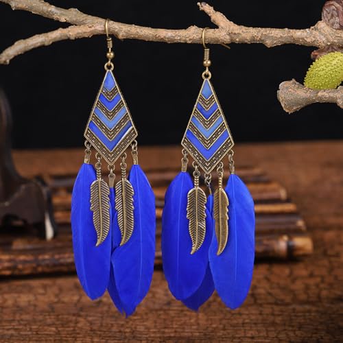 Boucles d'oreilles plumes bohèmes légères pour lobes sensibles