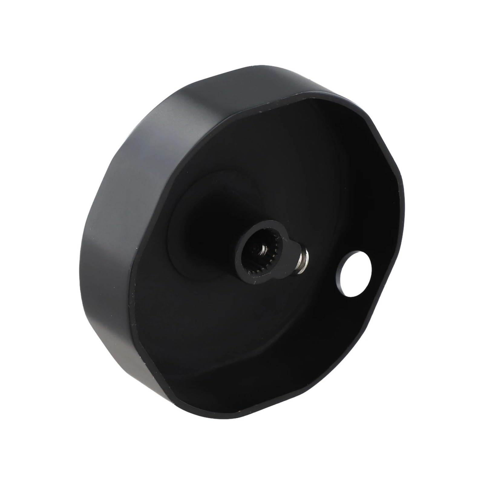 Perilla de bañera de 74mm premium en latón y negro con control de rebosadero