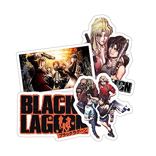 Black Lagoonn Rebecca Lee Rokuro Okajima Balalaika Dutch Confident Sticker for Phone, Laptop, Skateboard, Car